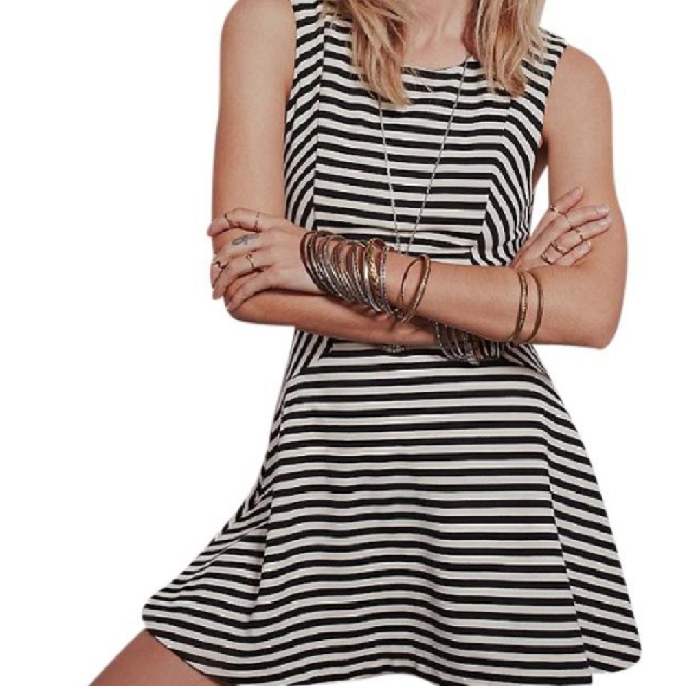 FREE PEOPLE CHACHA STRIPES DRESS